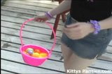 18yo Kitty hunting for Easter eggs in a miniskirt snapshot 2