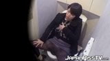 Japanese amateur plays with her pussy during pee time snapshot 1