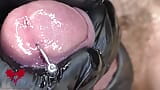 This is Close Up Extreme. Main frontal view. Latex gloves, detailled peehole and cumshot. snapshot 11