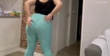 Farting in turquoise tik tok leggings snapshot 10