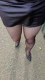 Squirt through fishnets in public. Walk and wank outdoors. snapshot 2