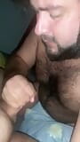 Hairy Bear Eating My Cum snapshot 4