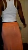 Orange Maxi Skirt snapshot 1