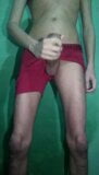 Hairy taking off the red underwear and showing everything snapshot 2