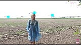 A Blonde with Braids Rund Through a Field Until She Finds Two Cocks to Suck snapshot 1
