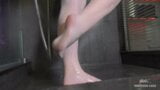 Wet White Pantyhose Feet In The Shower snapshot 6