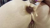 Medium Glass Anal Plug Insertion snapshot 3