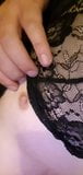 Sissy lingerie nera con un piccolo cazzo snapshot 2