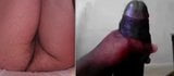 Interrazziale sul letto, culo peloso e gambe di cammeo snapshot 1