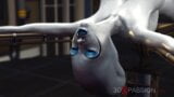 Futa sexual robô brinca com uma alienígena no laboratório de ficção científica snapshot 4