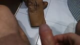 I'm looking at my girlfriend's friend's high leather boots. snapshot 8