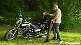 Brunette gets dicked on my new bike snapshot 11