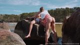 Extremely Risky Pounding Pussy On The Public Beach! 4K snapshot 3