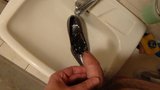 Piss in wifes grey high heel shoe snapshot 10