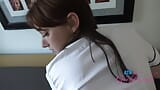 Estudiante super dulce en uniforme chupa la polla y la monta duro - gfe con Melanie Marie snapshot 6