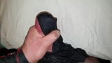 Playing and fucking my mommys sexy black lace thongs snapshot 10