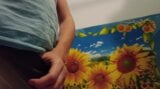 Masturbation on bathroom mat. Big hairy pussy fingering. snapshot 1