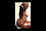 Massive Oiled Ebony BBW Being Seductive snapshot 2