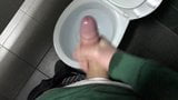 RISKY! JERKING OFF IN PUBLIC TOILET (23cm) Teen Boy Cute snapshot 12