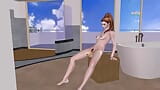 Animowane filmy porno w 3D uroczej dziewczyny masturbuje się Bananam snapshot 11