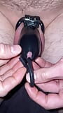 Urethral sounding while being in chastity cage snapshot 7