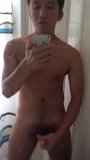 asian twink JO on mirror (18'') snapshot 1