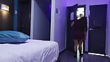 Delivery Guy Fucks Wife in Hotel Room and She Receive a Big Cumshot. snapshot 1