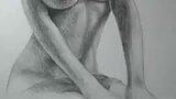 Sexy Girl Nude Body Pencil Art snapshot 8