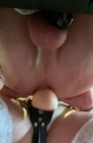 Pegging my caged sissy hubby snapshot 10