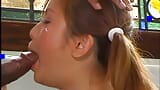 Tia Tanaka muhteşem, büyük doğal memeli, sarışın saçlı Asyalı havalı kız, büyük, şişman siyah bir yarak alıyor snapshot 10
