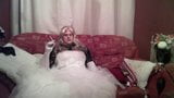 Tink Toll wedding gown smoking snapshot 9