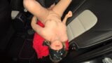 Blindfolded mom asks stepson to fuck her harder in the back of his car and then makes him cum inside her snapshot 1