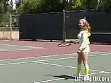 Teen masturbates outdoors after tennis snapshot 4