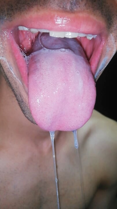 tongue, saliva, tongue, sloopy, sucking, fetish spitting, long tongue and drooling close-up