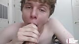 Fresh 18 Twink Gets His Jaw Stretched & Filled With Cum By Daddy snapshot 15