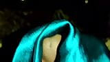 Cum on satin silky blue suit salwar of nurse (72) snapshot 11