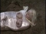 uk blonde naked covered in cling film snapshot 5