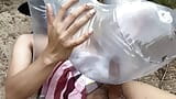 Quick cum with sex toy outdoor. snapshot 3