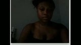 black girl having fun on cam snapshot 3