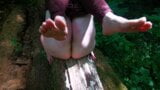 Spread your legs for hard pussy slapping in the woods snapshot 7