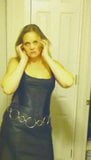 Blonde Dancing in a Leather Dress snapshot 9