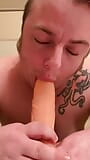 Sucking off my new dildo snapshot 4