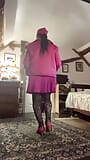 In fuchsia flight attendant outfit for one evening snapshot 1