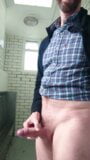 Wank and cum in public restroom snapshot 10