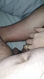 Step mom hand slip on step son leg close to his dick in bed snapshot 3