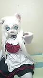 Boyfriend controls vibrator, making me wet and orgasm in kigurumi furry maid suit snapshot 3