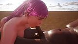 3d hentai juntos delgada belleza en la naturaleza y un hombre 18+ snapshot 1