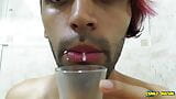 Filling a cup with spit and Jerking off with it until I cum - Camilo Brown snapshot 4