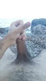 Greek hairy cock cumming at the beach snapshot 2