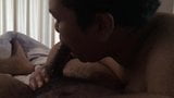 Asian girlfriend sucks boyfriends black cock sloppy snapshot 6